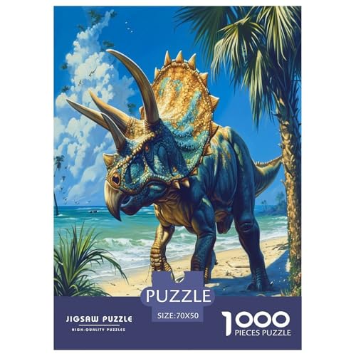 Dinosaurier Puzzle 1000 Teile Schwer Puzzle Spielzeug Lernspiel Impossible Herausforderungsspielzeug Für Erwachsene Und Kinder Ab 12 Jahren 70x50cm/1000pcs von FYQTCIAN