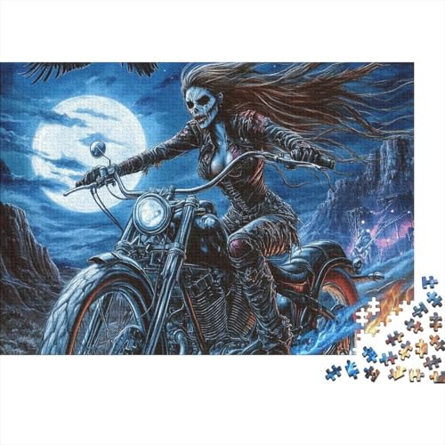 Dirt Bike Puzzle 1000-teilige Schwer Puzzle Spielzeug Lernspiel Impossible Herausforderungsspielzeug Für Erwachsene Kinder 1000pcs (75x50cm) von FYQTCIAN