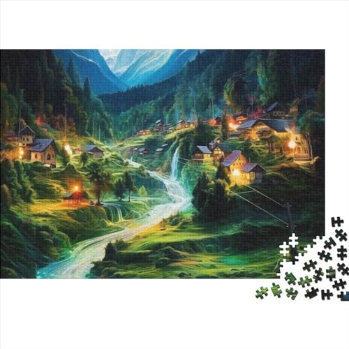 Dörfer Puzzles 1000 Teile Schwer Puzzle Spielzeug Pädagogisches Spiel Impossible Herausforderungsspielzeug Für Erwachsene Und Kinder Ab 14 Jahren 1000pcs (75x50cm) von FYQTCIAN