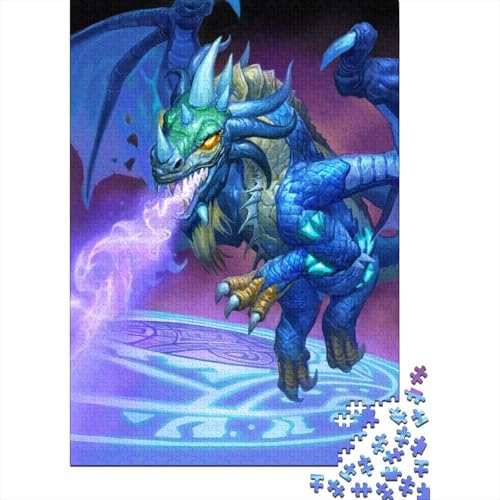 Dragon 1000 Teile Premium Holz Puzzle Für Erwachsene - Herausforderndes Geschicklichkeitsspiel,Cool Entspannendes Legespiel Für Familie, Wanddekoration Geschenk 1000pcs (75x50cm) von FYQTCIAN