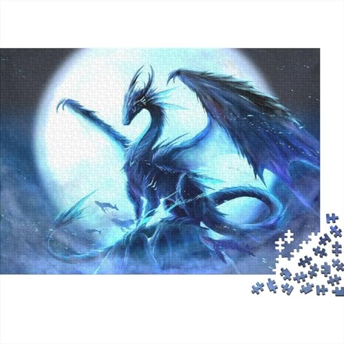 Dragon 1000 Teile Premium Holz Puzzle Für Erwachsene - Herausforderndes Geschicklichkeitsspiel,Cool Entspannendes Legespiel Für Familie, Wanddekoration Geschenk 1000pcs (75x50cm) von FYQTCIAN