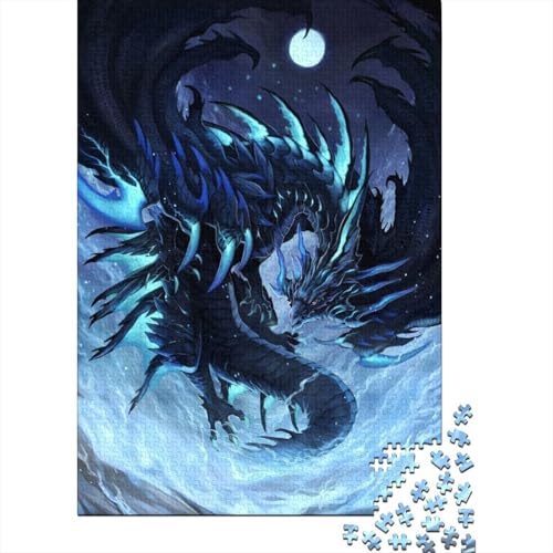 Dragon 1000 Teile Premium Holz Puzzle Für Erwachsene - Herausforderndes Geschicklichkeitsspiel,Cool Entspannendes Legespiel Für Familie, Wanddekoration Geschenk 1000pcs (75x50cm) von FYQTCIAN