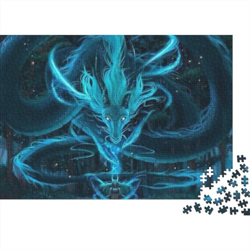 Dragon 1000-Teile Premium Holzpuzzle - Cool Unmögliches Puzzle Für Erwachsene, Pädagogisches Familienspiel, Hochwertige Wandkunst Geschenkidee 1000pcs (75x50cm) von FYQTCIAN