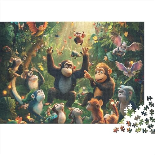 Dschungeltiere Puzzle 1000-teilige Schwer Puzzle Spielzeug Lernspiel Impossible Herausforderung Spielzeug Für Erwachsene Und Kinder Ab 12 Jahren 1000pcs (75x50cm) von FYQTCIAN