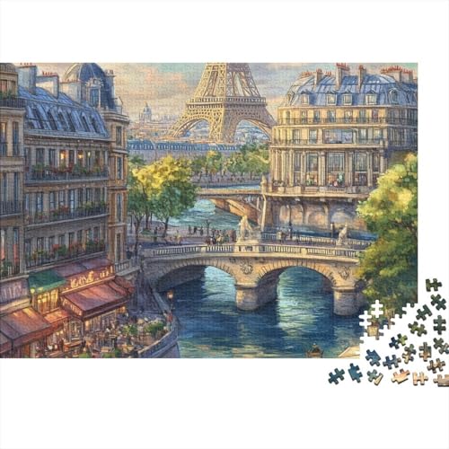 Eiffelturm Puzzle 1000 Teile Schwer Puzzle Spielzeug Pädagogisches Spiel Impossible Herausforderungsspielzeug Für Erwachsene Und Kinder Ab 14 Jahren 1000pcs (75x50cm) von FYQTCIAN