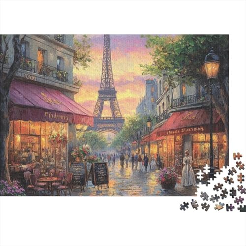 Eiffelturm Puzzle 1000-teilige Schwer Puzzle Spielzeug Lernspiel Impossible Herausforderungsspielzeug Für Erwachsene Und Kinder Ab 14 Jahren 1000pcs (75x50cm) von FYQTCIAN