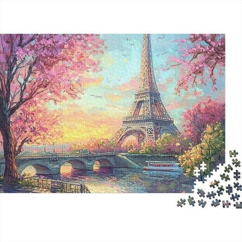 Eiffelturm Puzzle 1000-teilige Schwer Puzzle Spielzeug Pädagogisches Spiel Impossible Herausforderungsspielzeug Für Erwachsene Und Kinder in Bewährter 1000pcs (75x50cm) von FYQTCIAN