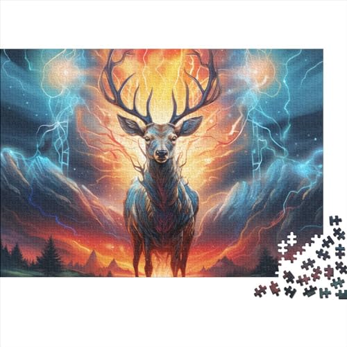 Elch Puzzles 1000 Teile Schwer Puzzle Spielzeug Lernspiel Impossible Herausforderungsspielzeug Für Erwachsene Und Kinder in Bewährter 1000pcs (75x50cm) von FYQTCIAN