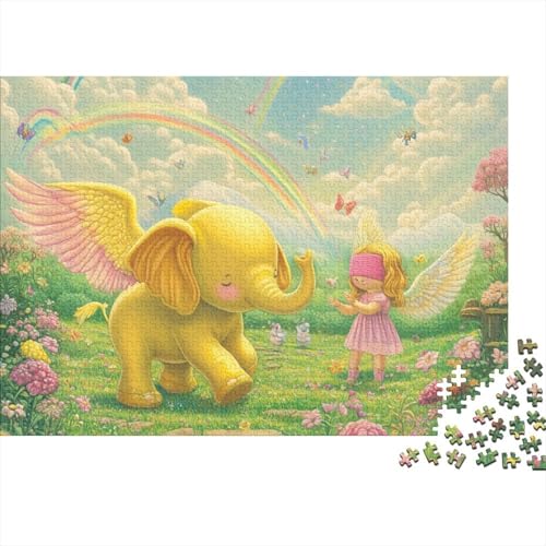 Elefant Puzzle 1000-teilige Schwer Puzzle Spielzeug Pädagogisches Spiel Impossible Herausforderung Spielzeug Für Erwachsene Und Kinder in Bewährter 1000pcs (75x50cm) von FYQTCIAN