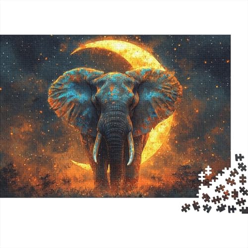 Elefant Puzzles 1000 Teile Schwer Puzzle Spielzeug Pädagogisches Spiel Impossible Herausforderungsspielzeug Für Erwachsene Und Kinder in Bewährter 1000pcs (75x50cm) von FYQTCIAN