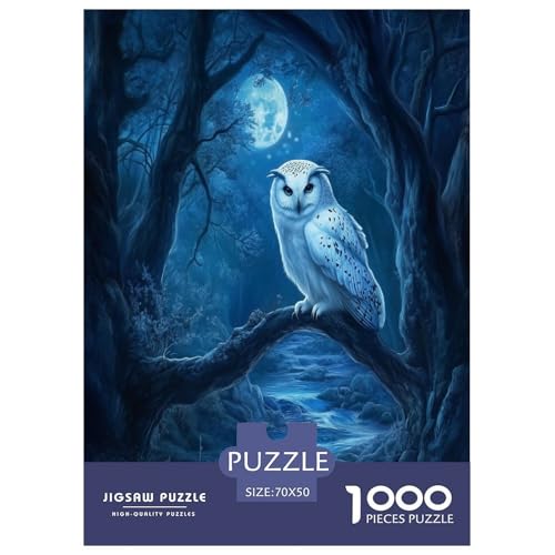 Eule Puzzle 1000 Teile Schwer Puzzle Spielzeug Lernspiel Impossible Herausforderungsspielzeug Für Erwachsene Kinder 70x50cm/1000pcs von FYQTCIAN