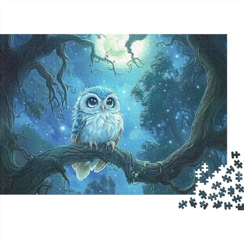 Eule Puzzle 1000-teilige Schwer Puzzle Spielzeug Lernspiel Impossible Herausforderungsspielzeug Für Erwachsene Kinder 1000pcs (75x50cm) von FYQTCIAN
