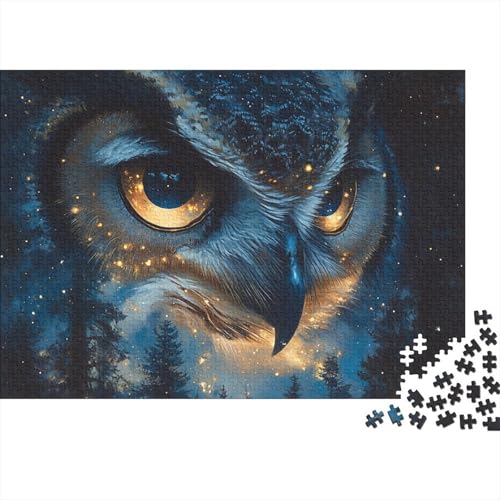 Eule Puzzles 1000 Teile Schwer Puzzle Spielzeug Lernspiel Impossible Herausforderungsspielzeug Für Erwachsene Kinder 1000pcs (75x50cm) von FYQTCIAN
