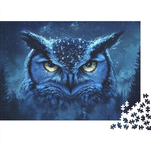 Eule Puzzles 1000 Teile Schwer Puzzle Spielzeug Pädagogisches Spiel Impossible Wildtiere Herausforderung Spielzeug Für Erwachsene Kinder 1000pcs (75x50cm) von FYQTCIAN