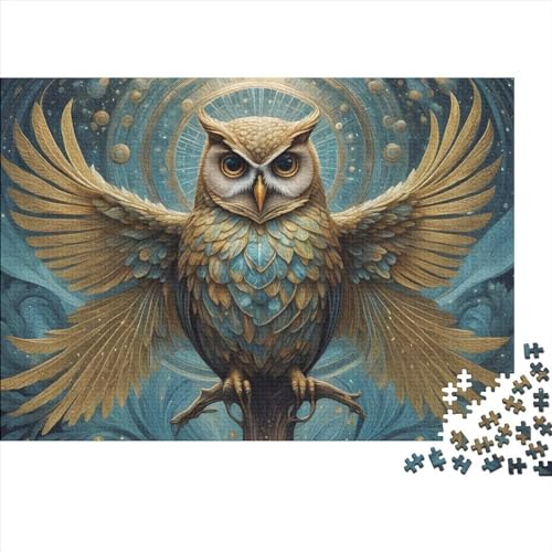 Eulen Puzzle 1000-teilige Schwer Puzzle Spielzeug Lernspiel Impossible Wildtiere Herausforderungsspielzeug Für Erwachsene Kinder 1000pcs (75x50cm) von FYQTCIAN