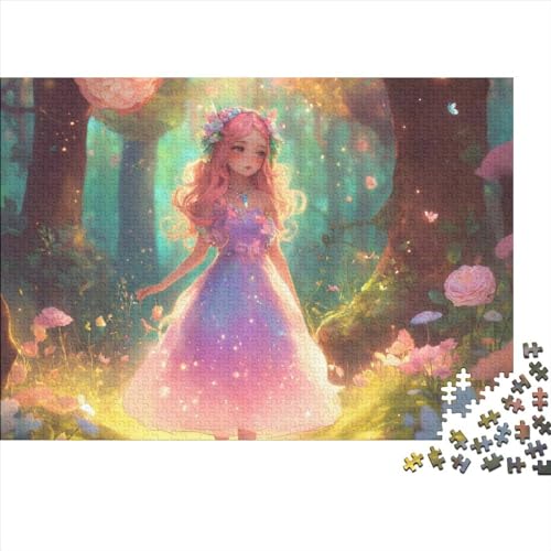 Fantasy Elf Puzzles 1000 Teile Schwer Puzzle Spielzeug Pädagogisches Spiel Impossible Anime Herausforderungsspielzeug Für Erwachsene Kinder 1000pcs (75x50cm) von FYQTCIAN