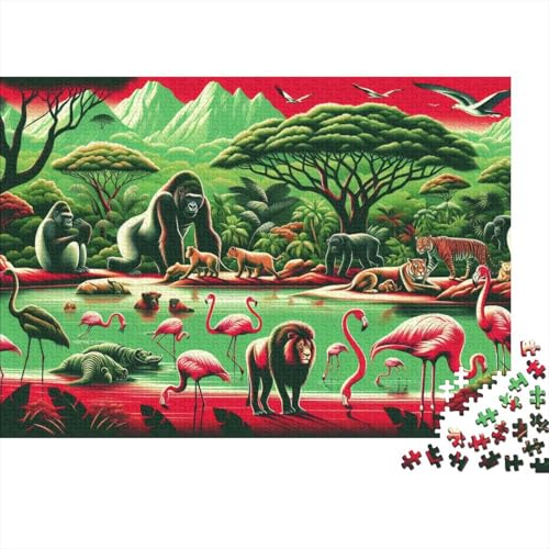 Flamingo Puzzle 1000-teilige Schwer Puzzle Spielzeug Lernspiel Impossible Wildtiere Herausforderungsspielzeug Für Erwachsene Und Kinder in Bewährter 1000pcs (75x50cm) von FYQTCIAN
