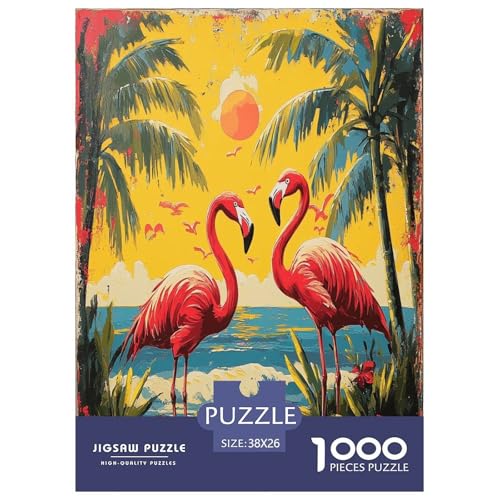 Flamingo Puzzle 1000-teilige Schwer Puzzle Spielzeug Pädagogisches Spiel Impossible Herausforderung Spielzeug Für Erwachsene Kinder 38x26cm/1000pcs Flamingo Puzzle 1000-teilige Schwer Puzzle Spielzeug Pädagogisches Spiel Impossible Herausforderung Spielzeug Für Erwachsene Kinder 38x26cm/1000pcs von FYQTCIAN