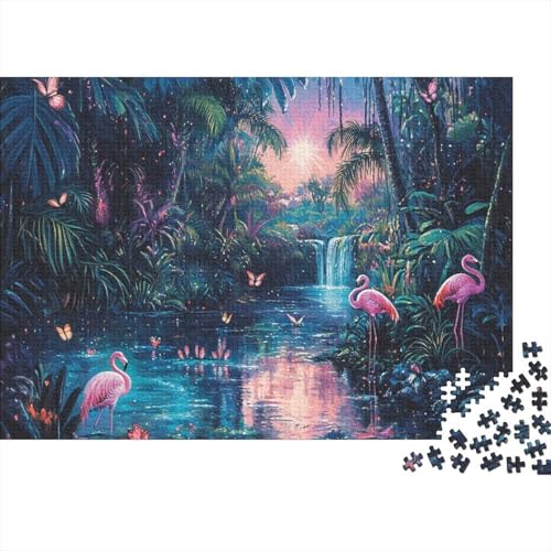 Flamingo Puzzles 1000 Teile Schwer Puzzle Spielzeug Lernspiel Impossible Herausforderung Spielzeug Für Erwachsene Und Kinder Ab 14 Jahren 1000pcs (75x50cm) von FYQTCIAN