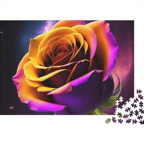 Floral Puzzle 1000 Teile Schwer Puzzle Spielzeug Lernspiel Impossible Halloween-Thema Herausforderung Spielzeug Für Erwachsene Und Kinder Ab 12 Jahren 1000pcs (75x50cm) von FYQTCIAN