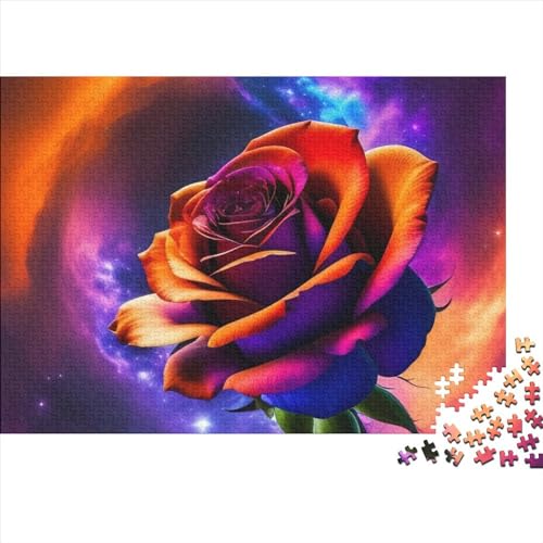Floral Puzzle 1000-teilige Schwer Puzzle Spielzeug Lernspiel Impossible Halloween-Thema Herausforderung Spielzeug Für Erwachsene Kinder 1000pcs (75x50cm) von FYQTCIAN