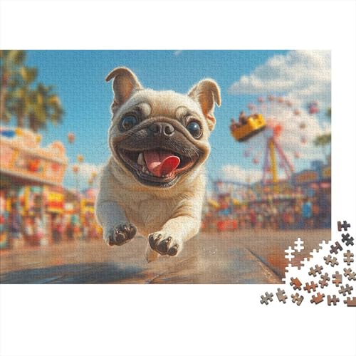 French BULLHund Puzzle 1000-teilige Schwer Puzzle Spielzeug Lernspiel Impossible Herausforderung Spielzeug Für Erwachsene Und Kinder in Bewährter 1000pcs (75x50cm) von FYQTCIAN