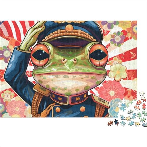 Froschgruß Puzzle 1000-teilige Schwer Puzzle Spielzeug Pädagogisches Spiel Impossible Herausforderungsspielzeug Für Erwachsene Und Kinder in Bewährter 1000pcs (75x50cm) von FYQTCIAN