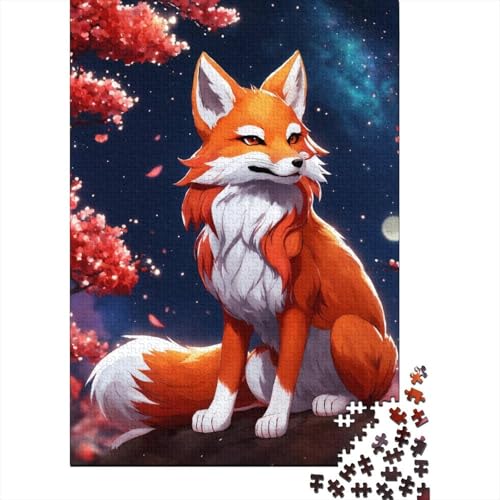 Fuchs 1000-Teile Premium Holzpuzzle - Niedlich Animals Unmögliches Puzzle Für Erwachsene, Pädagogisches Familienspiel, Hochwertige Wandkunst Geschenkidee 1000pcs (75x50cm) von FYQTCIAN