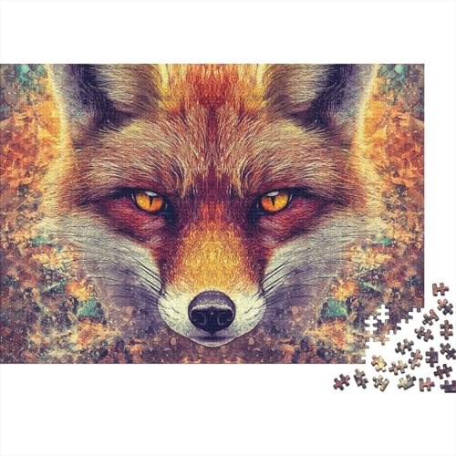 Fuchs Puzzle 1000-teilige Schwer Puzzle Spielzeug Lernspiel Impossible Tier Herausforderung Spielzeug Für Erwachsene Kinder 1000pcs (75x50cm) von FYQTCIAN