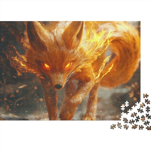 Fuchs Puzzle 1000-teilige Schwer Puzzle Spielzeug Pädagogisches Spiel Impossible Tier Herausforderung Spielzeug Für Erwachsene Kinder 1000pcs (75x50cm) von FYQTCIAN