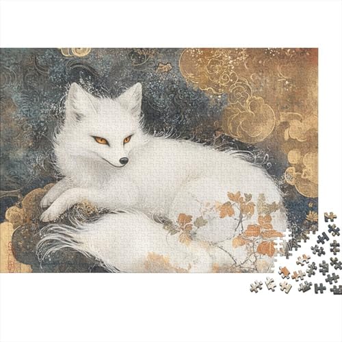 Fuchs Puzzle 1000-teilige Schwer Puzzle Spielzeug Pädagogisches Spiel Impossible Tier Herausforderung Spielzeug Für Erwachsene Und Kinder Ab 12 Jahren 1000pcs (75x50cm) von FYQTCIAN