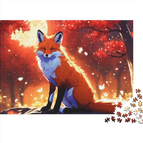 Fuchs Puzzles 1000 Teile Schwer Puzzle Spielzeug Pädagogisches Spiel Impossible Waldtiere Herausforderungsspielzeug Für Erwachsene Kinder 1000pcs (75x50cm) von FYQTCIAN