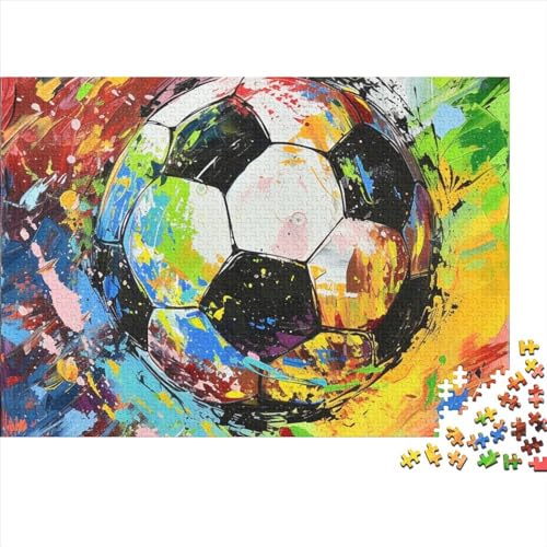 Fußball Pattern Puzzles 1000 Teile Schwer Puzzle Spielzeug Lernspiel Impossible Herausforderungsspielzeug Für Erwachsene Und Kinder Ab 14 Jahren 1000pcs (75x50cm) von FYQTCIAN