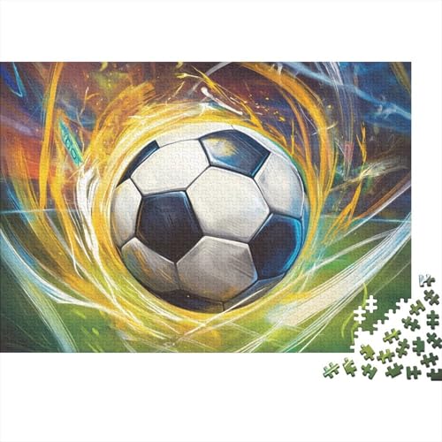 Fußball Puzzle 1000 Teile Schwer Puzzle Spielzeug Pädagogisches Spiel Impossible Herausforderung Spielzeug Für Erwachsene Kinder 1000pcs (75x50cm) von FYQTCIAN