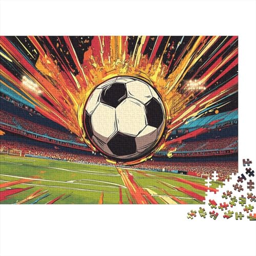 Fußball Puzzles 1000-teilige Schwer Puzzle Spielzeug Lernspiel Impossible Herausforderungsspielzeug Für Erwachsene Kinder 1000pcs (75x50cm) von FYQTCIAN