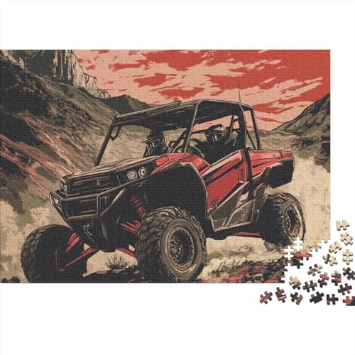 Geländewagen in den Bergen Puzzles 1000 Teile Schwer Puzzle Spielzeug Pädagogisches Spiel Impossible Herausforderungsspielzeug Für Erwachsene Und Kinder in Bewährter 1000pcs (75x50cm) von FYQTCIAN
