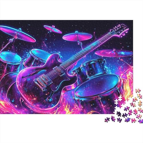 Gitarre Puzzle 1000 Teile Schwer Puzzle Spielzeug Lernspiel Impossible Herausforderung Spielzeug Für Erwachsene Und Kinder Ab 12 Jahren 1000pcs (75x50cm) von FYQTCIAN
