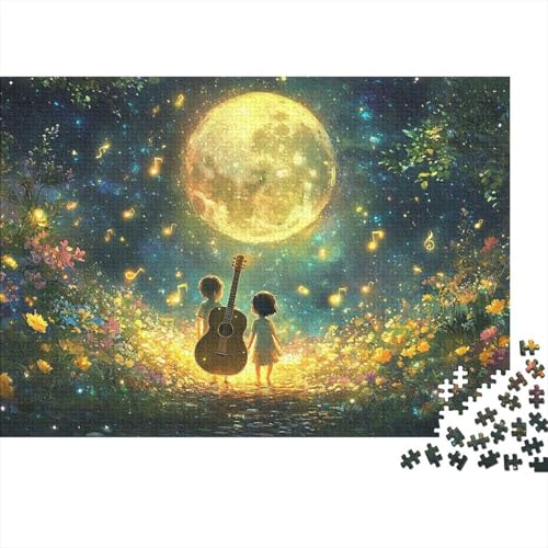 Gitarre Puzzles 1000 Teile Schwer Puzzle Spielzeug Lernspiel Impossible Wildtiere Herausforderung Spielzeug Für Erwachsene Und Kinder in Bewährter 1000pcs (75x50cm) von FYQTCIAN