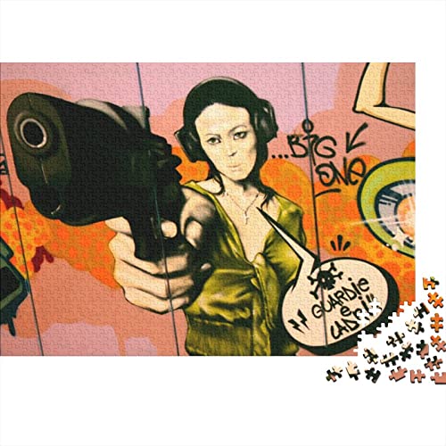 Graffiti Kunst Puzzle 1000 Teile Schwer Puzzle Spielzeug Pädagogisches Spiel Impossible Hiphop Street Herausforderungsspielzeug Für Erwachsene Und Kinder Ab 14 Jahren 1000pcs (75x50cm) von FYQTCIAN