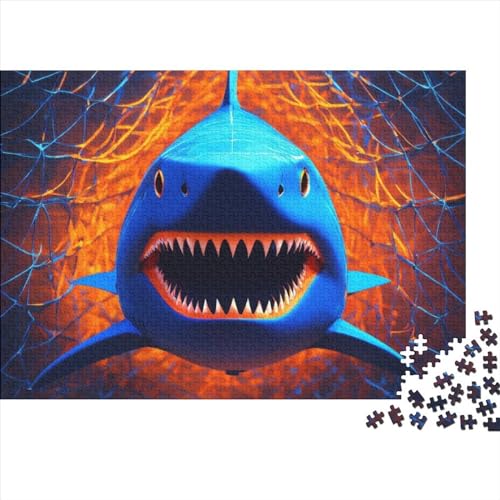 Hai Puzzle 1000 Teile Schwer Puzzle Spielzeug Lernspiel Impossible Meerestiere Herausforderung Spielzeug Für Erwachsene Und Kinder Ab 12 Jahren 1000pcs (75x50cm) von FYQTCIAN