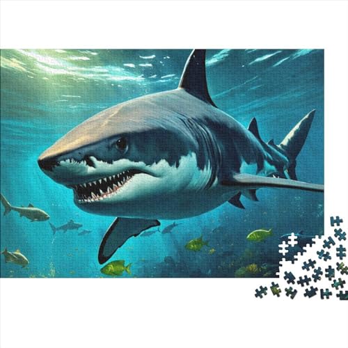 Hai Puzzle 1000-teilige Schwer Puzzle Spielzeug Lernspiel Impossible Meerestiere Herausforderungsspielzeug Für Erwachsene Und Kinder Ab 14 Jahren 1000pcs (75x50cm) von FYQTCIAN