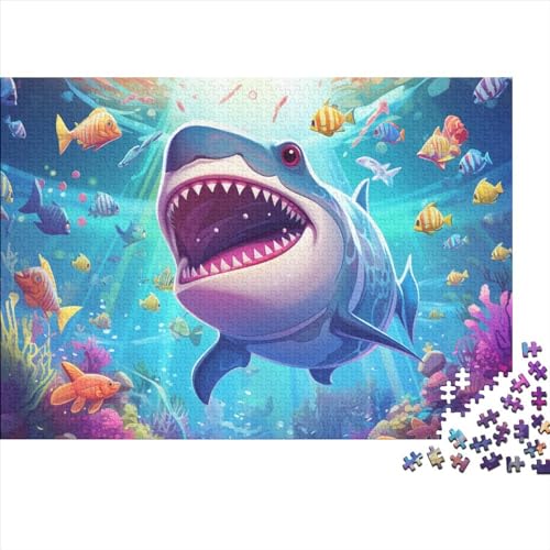 Hai Puzzles 1000-teilige Schwer Puzzle Spielzeug Lernspiel Impossible Herausforderungsspielzeug Für Erwachsene Kinder 1000pcs (75x50cm) von FYQTCIAN