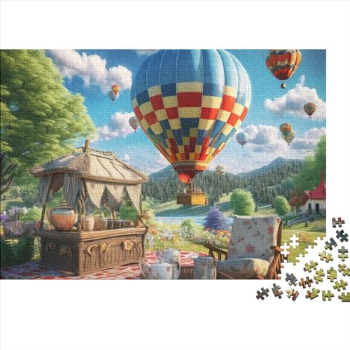 Heißluftballon Puzzle 1000 Teile Schwer Puzzle Spielzeug Lernspiel Impossible Herausforderungsspielzeug Für Erwachsene Und Kinder in Bewährter 1000pcs (75x50cm) von FYQTCIAN