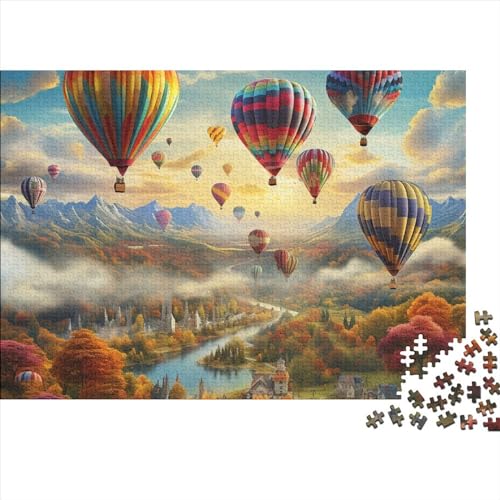 Heißluftballon Puzzle 1000-teilige Schwer Puzzle Spielzeug Lernspiel Impossible Herausforderung Spielzeug Für Erwachsene Und Kinder in Bewährter 1000pcs (75x50cm) von FYQTCIAN