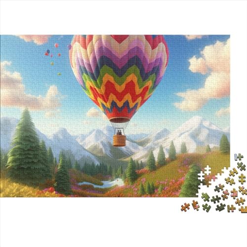 Heißluftballon Puzzle 1000-teilige Schwer Puzzle Spielzeug Lernspiel Impossible Herausforderungsspielzeug Für Erwachsene Kinder 1000pcs (75x50cm) von FYQTCIAN