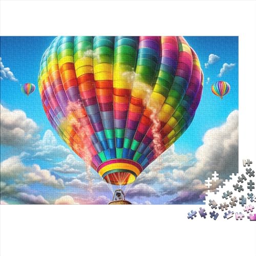 Heißluftballon Puzzle 1000-teilige Schwer Puzzle Spielzeug Lernspiel Impossible Herausforderungsspielzeug Für Erwachsene Und Kinder Ab 12 Jahren 1000pcs (75x50cm) von FYQTCIAN