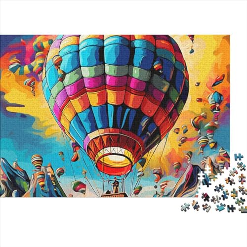 Heißluftballon Puzzles 1000 Teile Schwer Puzzle Spielzeug Lernspiel Impossible Herausforderung Spielzeug Für Erwachsene Kinder 1000pcs (75x50cm) von FYQTCIAN