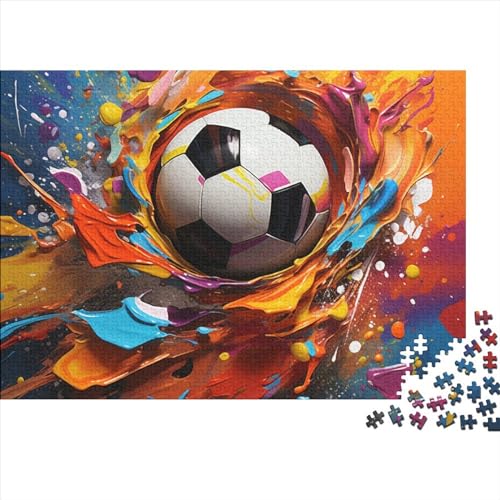 High Dynamic Fußball Puzzle 1000-teilige Schwer Puzzle Spielzeug Lernspiel Impossible Herausforderung Spielzeug Für Erwachsene Und Kinder Ab 12 Jahren 1000pcs (75x50cm) von FYQTCIAN