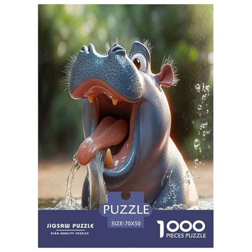 Hippo Puzzle 1000-teilige Schwer Puzzle Spielzeug Pädagogisches Spiel Impossible Herausforderung Spielzeug Für Erwachsene Kinder 70x50cm/1000pcs Hippo Puzzle 1000-teilige Schwer Puzzle Spielzeug Pädagogisches Spiel Impossible Herausforderung Spielzeug Für Erwachsene Kinder 70x50cm/1000pcs von FYQTCIAN