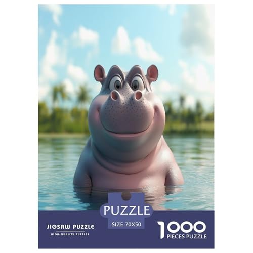 Hippo Puzzles 1000 Teile Schwer Puzzle Spielzeug Lernspiel Impossible Herausforderungsspielzeug Für Erwachsene Und Kinder Ab 14 Jahren 70x50cm/1000pcs Hippo Puzzles 1000 Teile Schwer Puzzle Spielzeug Lernspiel Impossible Herausforderungsspielzeug Für Erwachsene Und Kinder Ab 14 Jahren 70x50cm/1000pcs von FYQTCIAN